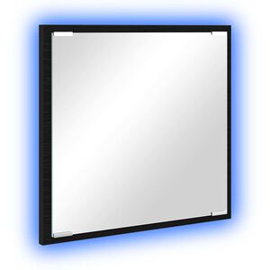 vidaXL LED koupelnov&eacute; zrcadlo Čern&yacute; dub 40 x 37 x 8.5 cm