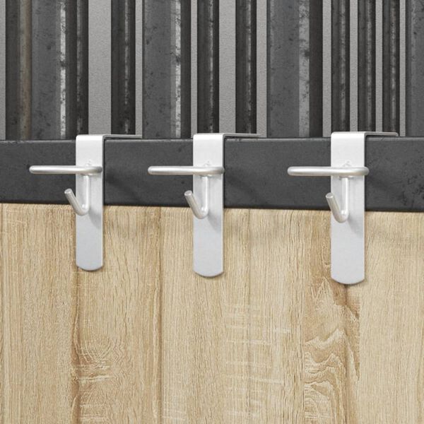 vidaXL H&aacute;čky na kbel&iacute;ky 3 ks přenosn&eacute; stř&iacute;brn&eacute; ocel