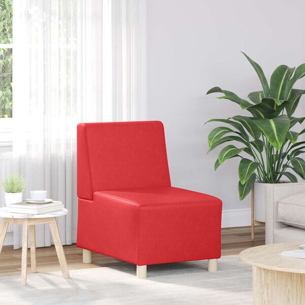 vidaXL Modulov&aacute; sedačka bez opěradel 2 pcs Červen&aacute; 55 x 74 x 82 cm