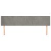 vidaXL Čelo postele typu u&scaron;&aacute;k světle &scaron;ed&eacute; 203x16x78/88 cm samet
