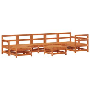 vidaXL Zahradn&iacute; lounge set 8 pcs Voskově Hněd&aacute; Masivn&iacute; borovice