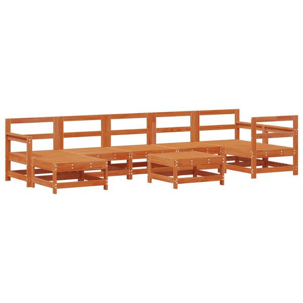 vidaXL Zahradn&iacute; lounge set 8 pcs Voskově Hněd&aacute; Masivn&iacute; borovice