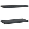 vidaXL N&aacute;stěnn&eacute; police 2 ks 50 x 23,5 cm čern&eacute; nerezov&aacute; ocel