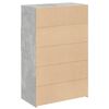 vidaXL Skř&iacute;ň highboard betonově &scaron;ed&aacute; 80x42,5x124 cm kompozitn&iacute; dřevo