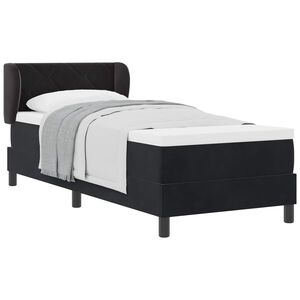 vidaXL Postel s boxspringem s čelo Čern&aacute; 80 x 200 cm samet