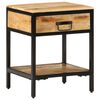 vidaXL Nočn&iacute; stolek Hněd&aacute; 40 x 35 x 50 cm Masivn&iacute; mango dřevo a kov