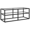vidaXL TV stolek čern&yacute; s tvrzen&yacute;m sklem 100 x 40 x 40 cm