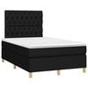vidaXL Box spring postel s matrac&iacute; čern&aacute; 120x190 cm textil