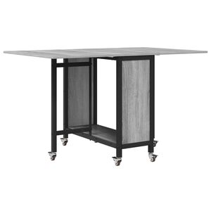 vidaXL Skl&aacute;dac&iacute; j&iacute;deln&iacute; stůl s kolečky 130 x 80 x 76,5 cm ocel PB