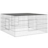 vidaXL Klec pro kr&aacute;l&iacute;ka 110 x 110 x 55 cm pozinkovan&eacute; železo