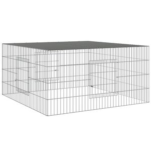 vidaXL Klec pro kr&aacute;l&iacute;ka 110 x 110 x 55 cm pozinkovan&eacute; železo
