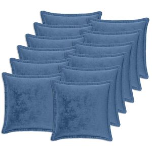 vidaXL Odhazovac&iacute; pol&scaron;t&aacute;ř 12 ks HOUTEN Světle modr&aacute; 40 x 40 cm Flanel
