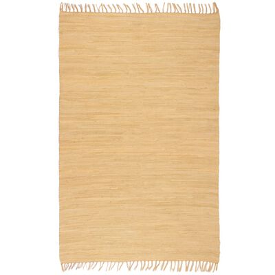 vidaXL Ručně tkaný koberec Chindi bavlna 200 x 290 cm béžový