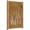 vidaXL Zahradn&iacute; branka 100 x 125 cm z corten oceli, design s tr&aacute;vou