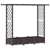 vidaXL Vyv&yacute;&scaron;en&yacute; z&aacute;hon s trel&aacute;ž&iacute; a střechou Hněd&aacute; 164 x 40 x 121 cm PP
