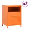 vidaXL Nočn&iacute; stolky 2 ks oranžov&aacute; 35 x 35 x 51 cm ocel