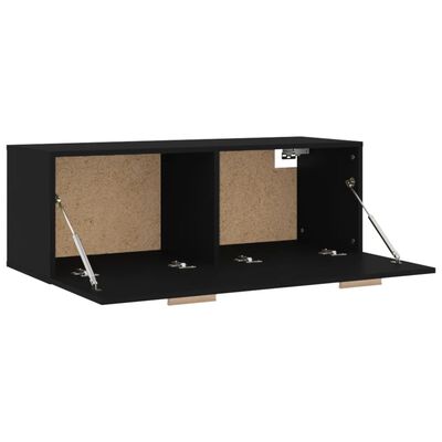vidaXL Nástěnná skříňka černá 100 x 36,5 x 35 cm kompozitní dřevo