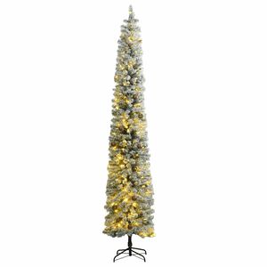 vidaXL Uměl&yacute; v&aacute;nočn&iacute; stromek s 300 LED a koulemi zasněžen&yacute; 270 cm