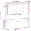 vidaXL Čalouněn&eacute; čelo postele s čelo Hněd&aacute; 90 cm Masivn&iacute; borov&eacute; dřevo