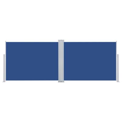 vidaXL Zatahovací boční markýza / zástěna modrá 100 x 1000 cm