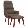 vidaXL Relaxačn&iacute; křeslo se stoličkou taupe textil