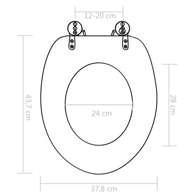 vidaXL WC sedátko s funkcí pomalého sklápění 2 ks MDF motiv mušlí