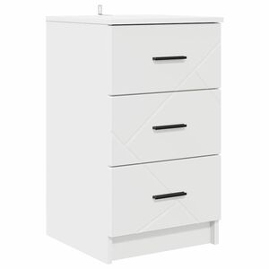 vidaXL Nočn&iacute; skř&iacute;ňka B&iacute;l&aacute; 38 x 38 x 66 cm Kompozitn&iacute; dřevo