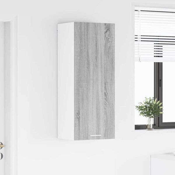 vidaXL Z&aacute;věsn&aacute; skř&iacute;ňka s &uacute;loži&scaron;těm Riga &Scaron;ed&aacute; Sonoma 40 x 31 x 100 cm