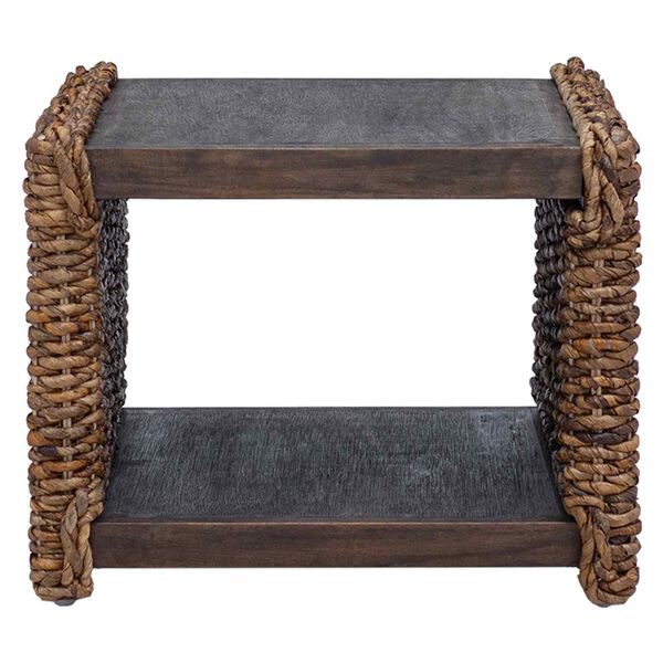 vidaXL Boční stůl Přírodní 44.5 x 45 x 45 cm Masivní mahagonové dřevo