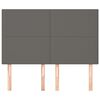 vidaXL Čelo postele šedé 144x5x118/128 cm umělá kůže