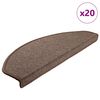 vidaXL Schodov&eacute; rohože 20 ks 65 x 24 x 4 cm k&aacute;vově hněd&eacute;, půlkulat&eacute;, velk&eacute;