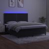 vidaXL Box spring postel s matrac&iacute; a LED čern&aacute; 160x200 cm samet