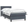 vidaXL Box spring postel s matrac&iacute; tmavě &scaron;ed&aacute; 80x220 cm samet