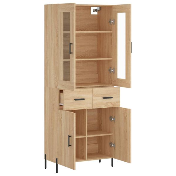 vidaXL Skř&iacute;ň highboard dub sonoma 69,5 x 34 x 180 cm kompozitn&iacute; dřevo