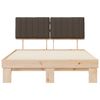 vidaXL Rám postele s čalouněným čelem s čelo Taupe 135 x 190 cm
