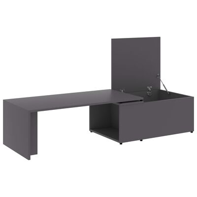 vidaXL Konferenční stolek šedý 150 x 50 x 35 cm dřevotříska