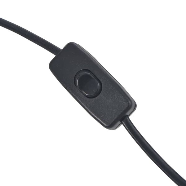 vidaXL Stoln&iacute; lampa čern&aacute; kulat&aacute; E27