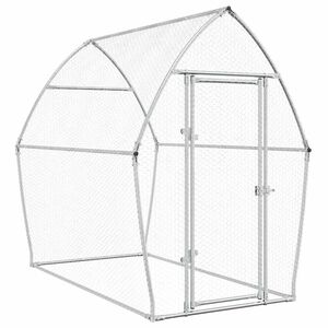 vidaXL Klec pro kuřata stř&iacute;brn&aacute; 200 x 105 x 182 cm pozinkovan&aacute; ocel