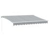 vidaXL Ručně zatahovac&iacute; mark&yacute;za antracitov&aacute; a b&iacute;l&aacute; 350 x 250 cm
