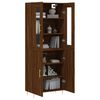 vidaXL Skř&iacute;ň highboard hněd&yacute; dub 69,5 x 34 x 180 cm kompozitn&iacute; dřevo