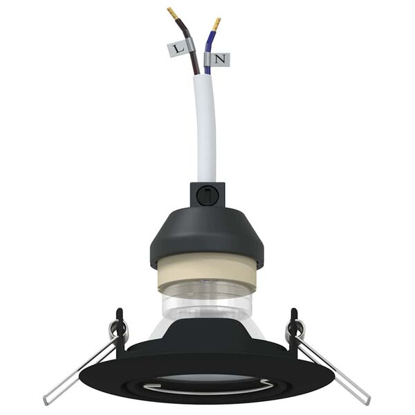 vidaXL Bodov&eacute; světlo 24 pcs Čern&aacute; 9 x 9 x 2,5 cm kov