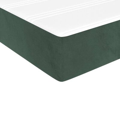vidaXL Taštičková matrace tmavě zelená 80 x 200 x 20 cm samet