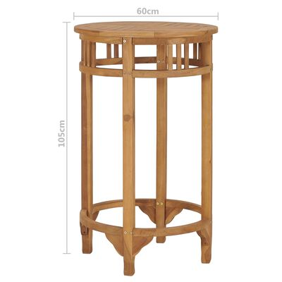 vidaXL Barový stůl Ø 60 cm masivní teakové dřevo