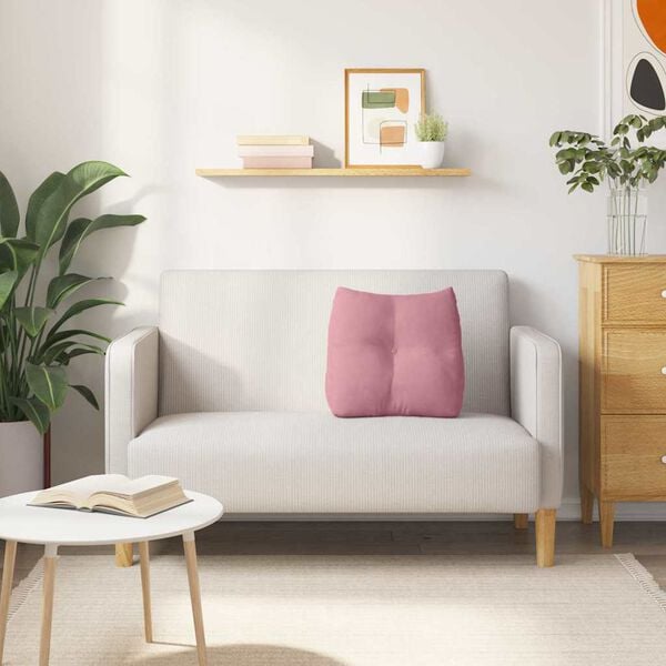 vidaXL Pol&scaron;t&aacute;ř na z&aacute;da Růžov&aacute; 45 x 24 x 50 cm samet