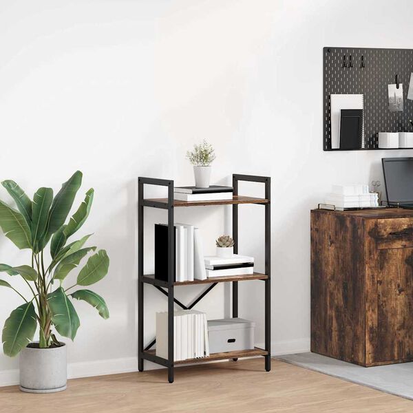 vidaXL Knihovna Kouřov&yacute; dub 56 x 34 x 96 cm kompozitn&iacute; dřevo