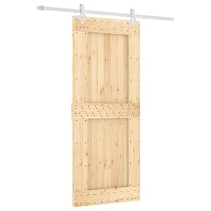 vidaXL Posuvn&eacute; dveře 85 x 210 cm Masivn&iacute; borov&eacute; dřevo (neupraven&eacute;)