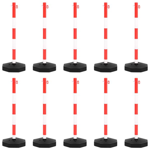 vidaXL Sada sloupků s 10m plastov&yacute;m řetězem
