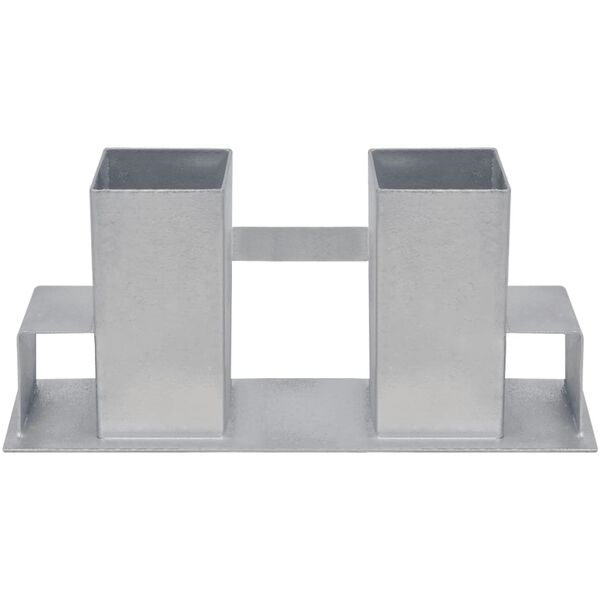 vidaXL Pomůcky na skladov&aacute;n&iacute; palivov&eacute;ho dř&iacute;v&iacute; 4 ks ocel stř&iacute;brn&eacute;