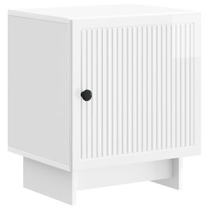 vidaXL Nočn&iacute; skř&iacute;ňka B&iacute;l&aacute; s vysok&yacute;m leskem 43 x 34,5 x 50 cm