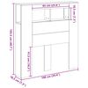 vidaXL Čelo postele s LED old wood 100x18,5x103,5 cm kompozitní dřevo